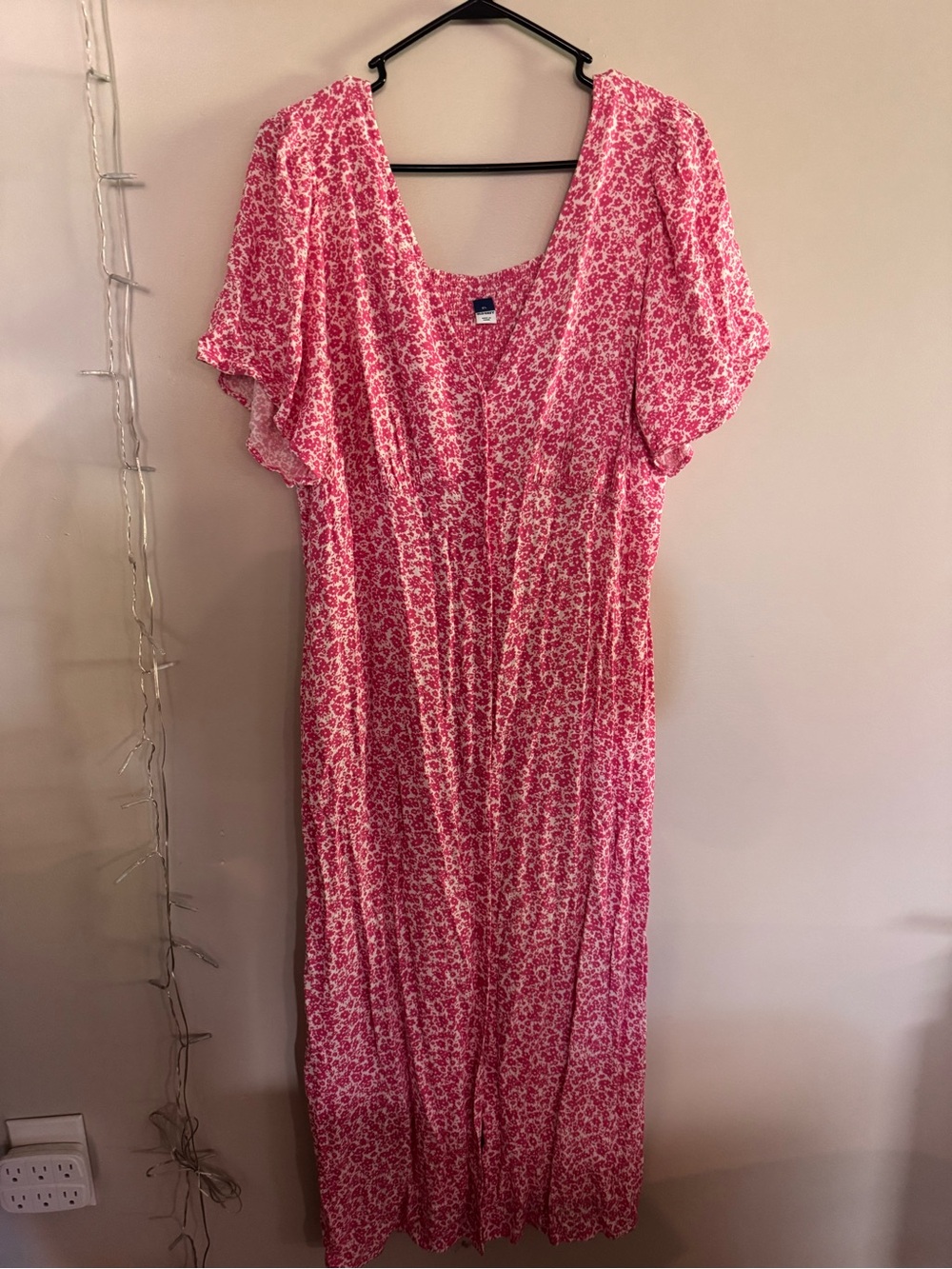 Old Navy Pink Floral Maxi Dress
